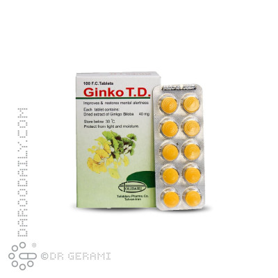 قرص جینکو تیدی تولید دارو 100 عددی