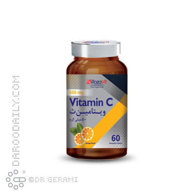 قرص جویدنی 500 میلی گرمی ویتامین C رزاویت 60 عددی