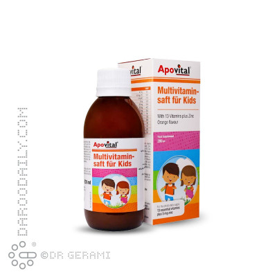 شربت مولتی ویتامین کودکان آپوویتال 200 میلی لیتری