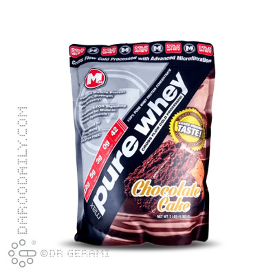 پودر پیور وی 100 درصد با طعم کیک شکلاتی مکس ماسل 1362 گرمی