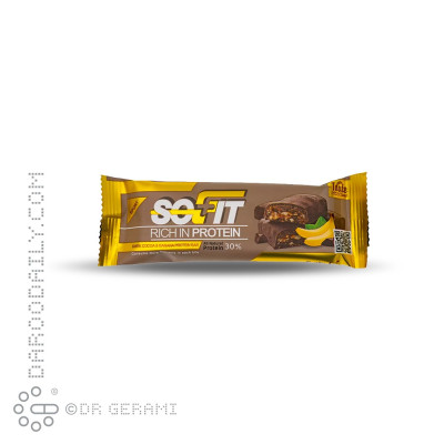 پروتئین بار با روکش کاکائویی موزی سوفیت پلاس 45 گرمی