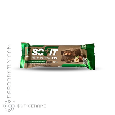 پروتئین بار با روکش کاکائویی فندقی سوفیت پلاس 45 گرمی