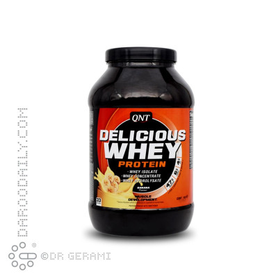 پودر پروتئین وی دلیشس موزی کیو ان تی 1000 گرمی