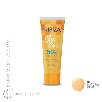 کرم ضد آفتاب بژ طبیعی فاقد چربی مدل Sun Care با SPF50 ریبیزا شماره 01