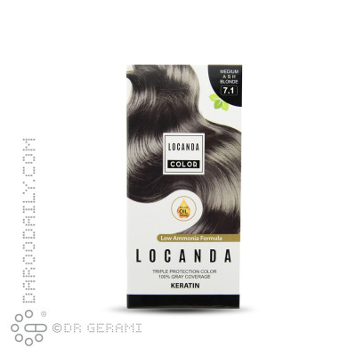 کیت رنگ مو بلوند خاکستری متوسط سری خاکستری لوکاندا شماره 7.1