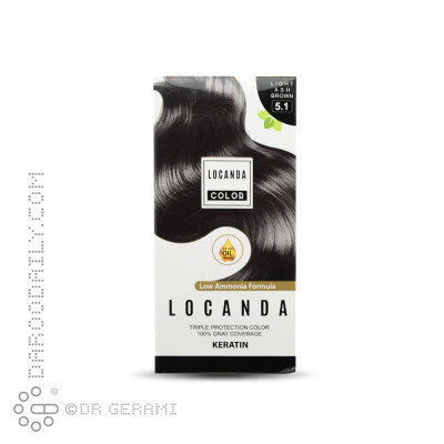 کیت رنگ مو قهوه ای خاکستری روشن سری خاکستری لوکاندا شماره 5.1