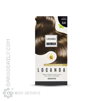 کیت رنگ مو قهوه ای روشن سری طبیعی لوکاندا شماره 5.0