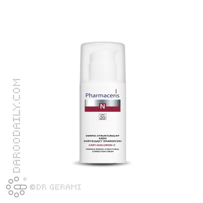 کرم ضد چروک های سطحی پوست مدل Capi Hialuron C با SPF20 فارماسریز 50 میلی لیتری