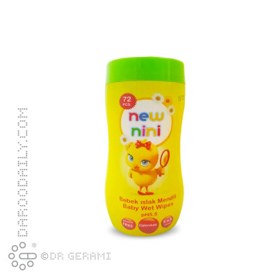 دستمال مرطوب کودک حاوی عصاره کالاندولا نیو نی نی 72 عددی
