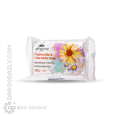 صابون پوست خشک حاوی بابونه و کالاندولا کاسمکولوژی 120 گرمی