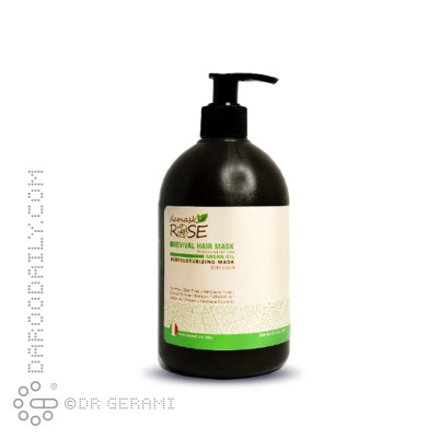 ماسک موهای خشک داخل حمام حاوی روغن آرگان داماسک رز 500 میلی لیتری