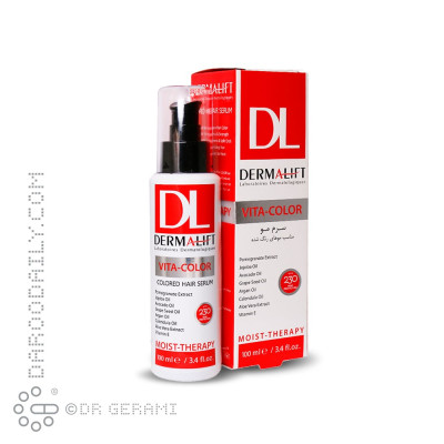 سرم موهای رنگ شده مدل Vita Color درمالیفت 100 میلی لیتری