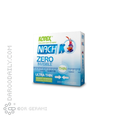 کاندوم ساده مدل Zero Invisible کدکس 3 عددی