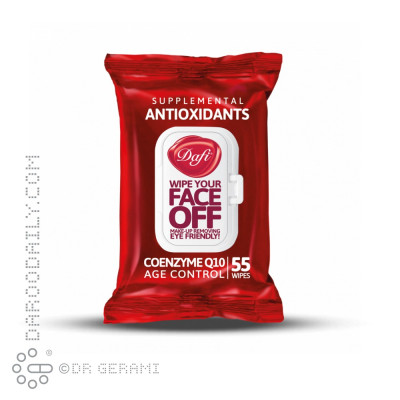 دستمال مرطوب پاک کننده آرایش پوست مدل Antioxidant دافی 55 عددی