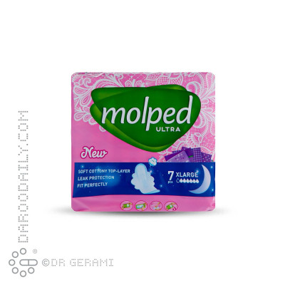 نوار بهداشتی مسافرتی شبانه بسیار نازک سایز خیلی بزرگ مدل ultra مولپد 7 عددی