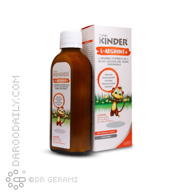 شربت ال آرژنین پلاس فیشر کیندر ۲۰۰ میلی لیتری