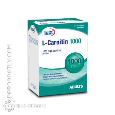 قرص ال کارنیتین 1000 میلی گرمی یورویتال 60 عددی
