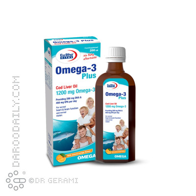 شربت امگا ۳ مکس یوروویتال ۲۰۰ میلی لیتری