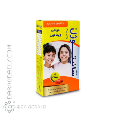 سافت ژل مولتی سانیتوژل پلاس زینک دانا 40 عددی