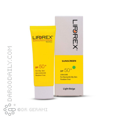 کرم ضد آفتاب بژ روشن پوست چرب SPF50 لیپورکس 40 میلی لیتری
