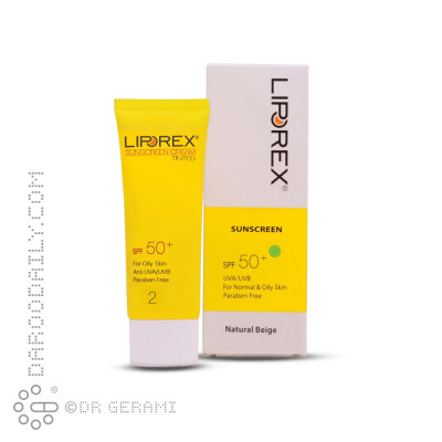 کرم ضد آفتاب بژ طبیعی پوست چرب SPF50 لیپورکس 40 میلی لیتری