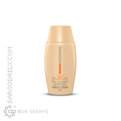 کرم ضد آفتاب بژ طبیعی پوست چرب SPF50 ژیناژن شماره 2