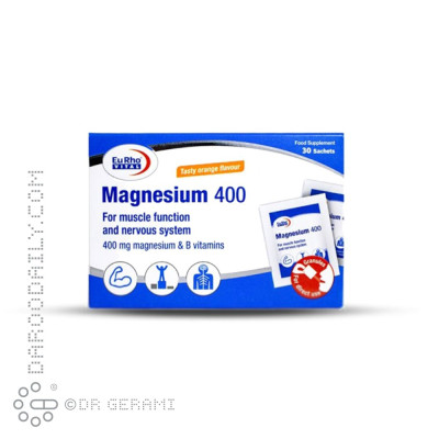 پودر منیزیم ۴۰۰ یوروویتال ۳۰ عددی