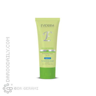 کرم مرطوب کننده پوست چرب مدل Evisebonorm اویدرم 50 میلی لیتری