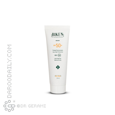 کرم ضد آفتاب رنگی پوست خشک SPF50 بیکن شماره 2