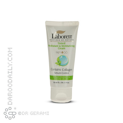 کرم مرطوب کننده و آبرسان رنگی روشن پوست چرب حاوی کلاژن لابورن 50 میلی لیتری