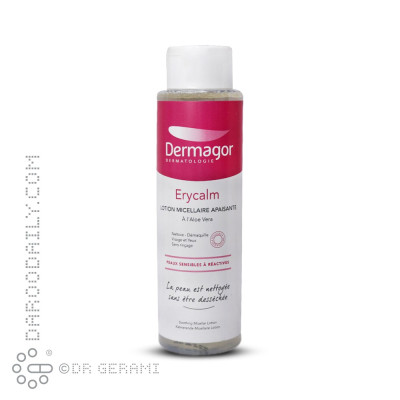 لوسیون میسلار پاک کننده پوست حساس مدل Erycalm درماگور 400 میلی لیتری