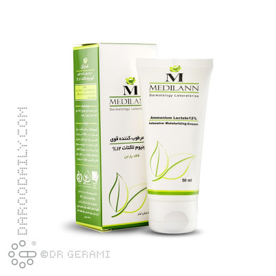 کرم مرطوب کننده قوی پوست خشک آمونیوم لاکتات 12 درصد مدیلن 50 میلی لیتری