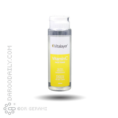 تونر پاک کننده صورت ویتامین C ویتالیر 200 میلی لیتری