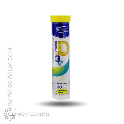 قرص جوشان 1000 واحدی ویتامین D3 های هلث 20 عددی