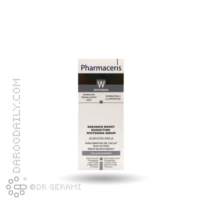 سرم روشن کننده و درخشان کننده مدل Albucin-Mela فارماسریز ۳۰ میلی لیتری