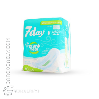 نوار بهداشتی پنبه ای خیلی نازک سایز متوسط سون دی ۱۰ عددی