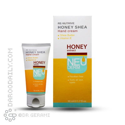 کرم مرطوب کننده دست مدل Renutrive Honey Shea نئودرم 50 میلی لیتری