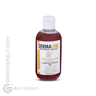 محلول پاک کننده و روشن کننده پوست درمالاین ۲۵۰ میلی لیتری