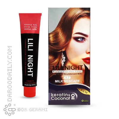 کیت رنگ موی شیر نسکافه ای لی لی نایت شماره 9.7