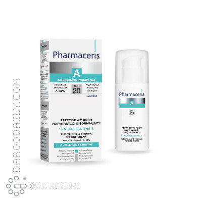پپتید کرم سفت کننده پوست حساس مدل Sensi Relastine E با SPF20 فارماسریز 50 میلی لیتری