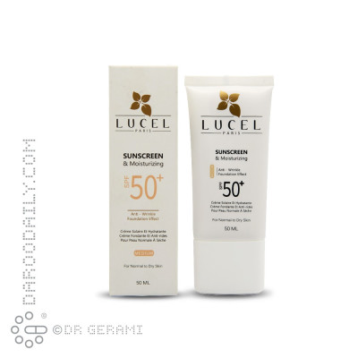 ضد آفتاب کرم پودری بژ متوسط پوست خشک SPF50‌ لوسل 50 میلی لیتری