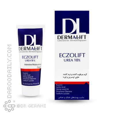 کرم مرطوب کننده پوست خشک 10 درصد اوره مدل Eczolift درمالیفت 75 میلی لیتری