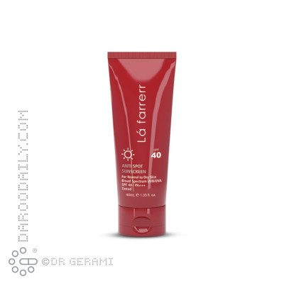 کرم ضد آفتاب و ضد لک برنز پوست چرب فاقد چربی SPF40 لافارر 40 میلی لیتری