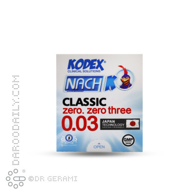 کاندوم ساده بسیار نازک 30 میکرون مدل Classic کدکس 3 عددی
