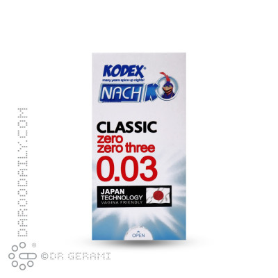 کاندوم ساده بسیار نازک 30 میکرون مدل Classic کدکس 12 عددی