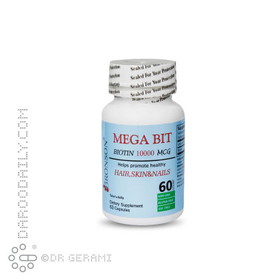 کپسول بیوتین 10000 میکروگرمی مگابیت برونسون 60 عددی