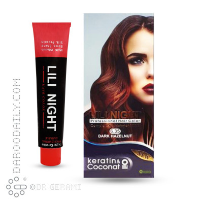 کیت رنگ موی فندقی تیره لی لی نایت شماره 6.35