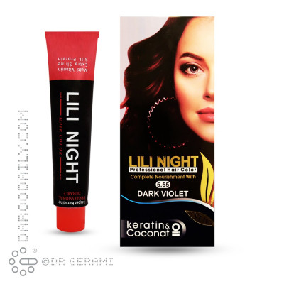 کیت رنگ موی شرابی تیره لی لی نایت شماره 5.55