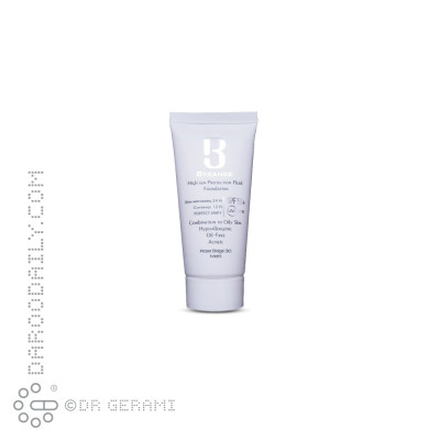 فلوئید ضد آفتاب کرم پودری رز بژ پوست چرب SPF50 بیزانس ۳۰ میلی لیتری