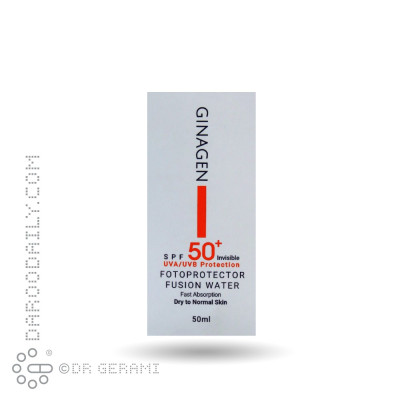 کرم ضد آفتاب بی رنگ پوست خشک SPF50 ژیناژن ۵۰ میلی لیتری
